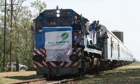 El tren solidario arribó a Campana con ayuda tras el&nbsp;temporal